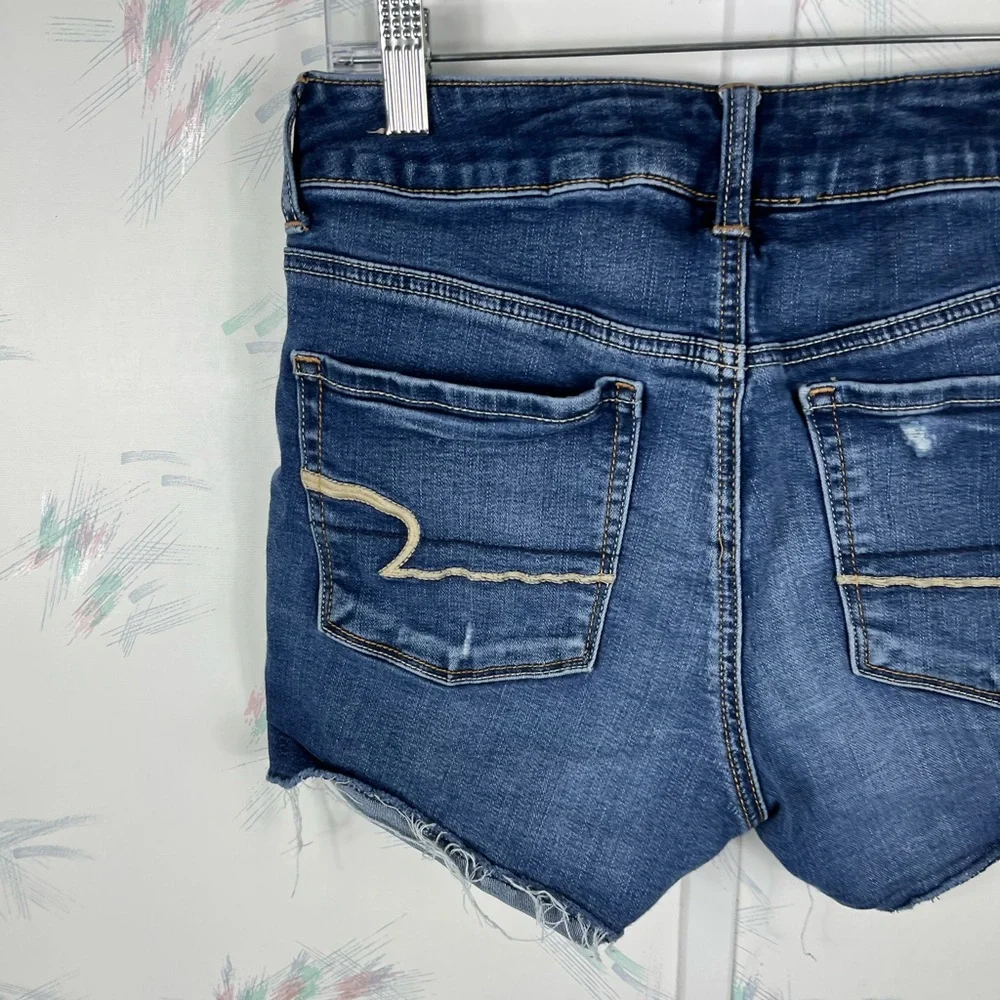 American Eagle Outfitters Hi-Rise Shortie Shorts Super Super Stretch 6 - Picture 6 of 10